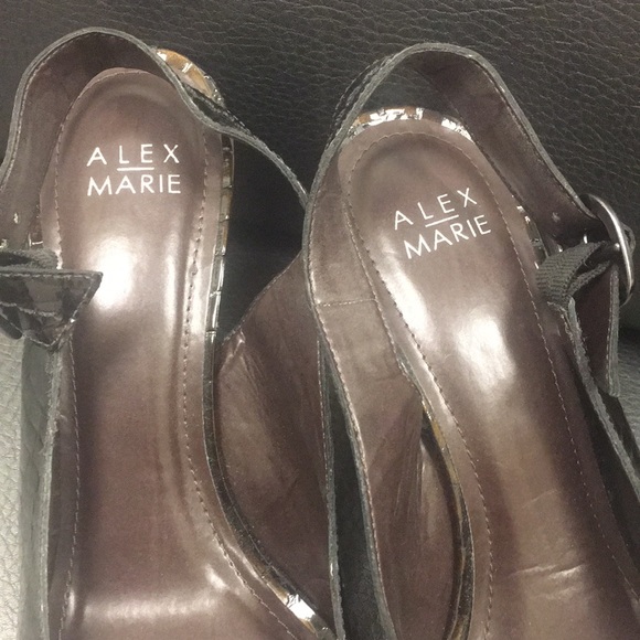 ALEX MARIE Black Open-Toe Women's Shoes - Picture 3 of 9